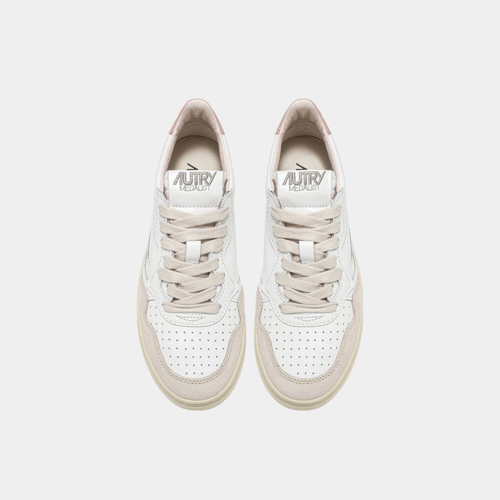 AUTRY Autry Sneakers Medalist in pelle e sude - Bianco/Rosa - Hubert Humangoods