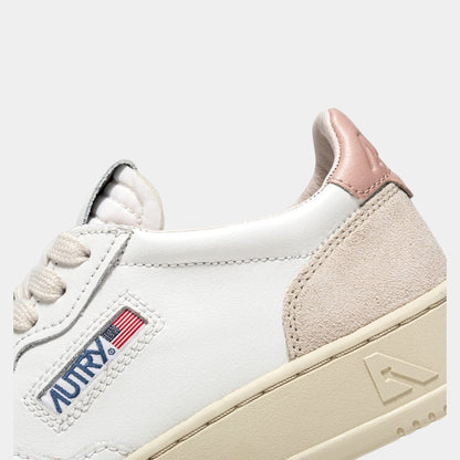 AUTRY Autry Sneakers Medalist in pelle e sude - Bianco/Rosa - Hubert Humangoods