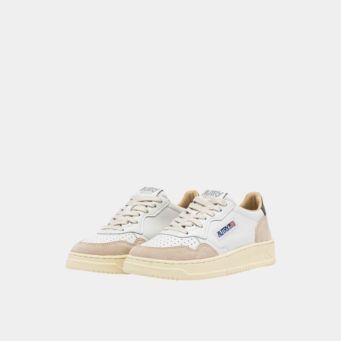 AUTRY Autry Sneakers Medalist in pelle e sude - Bianco/Verde - Hubert Humangoods