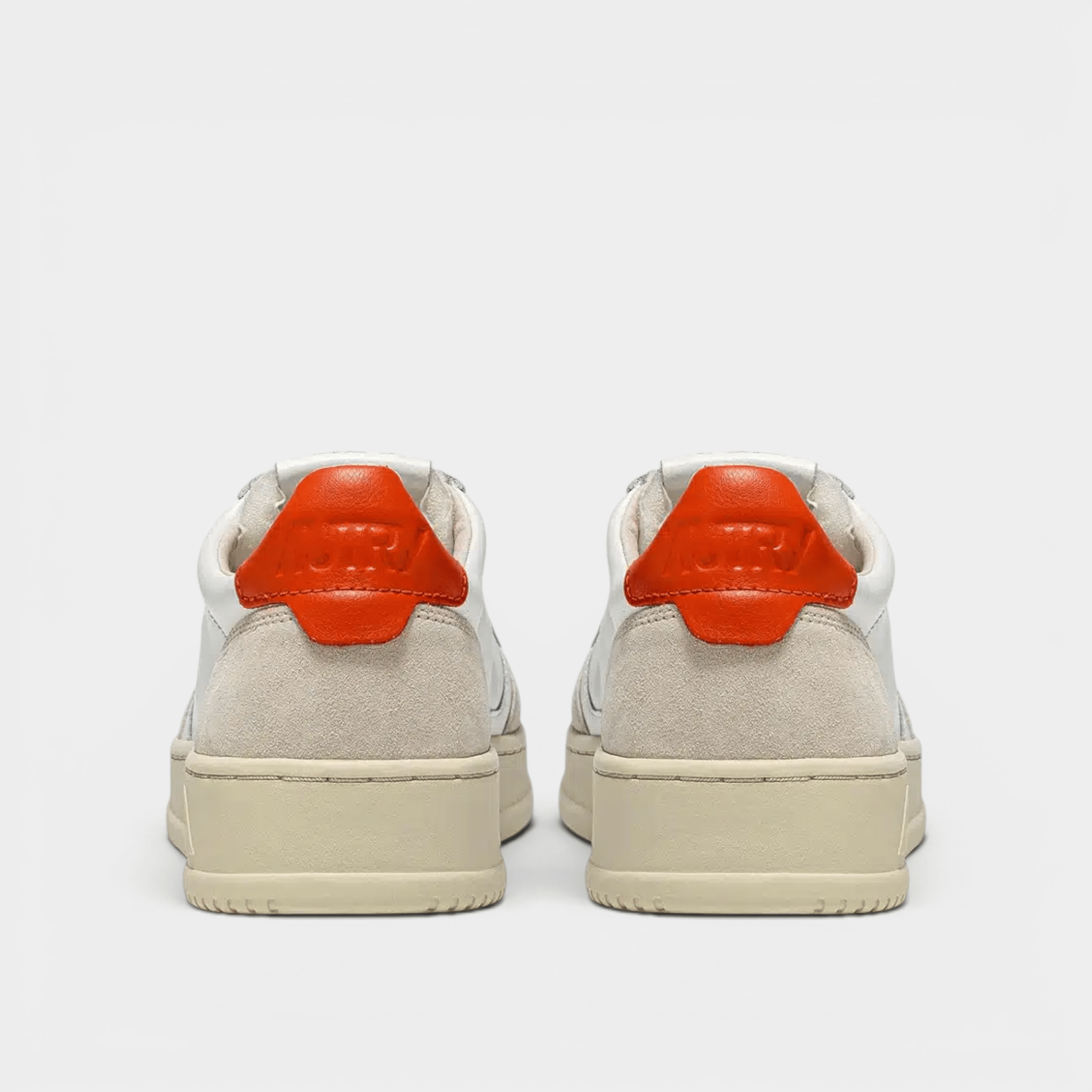 AUTRY - Autry Sneakers Medalist in pelle e suede - Bianco e Arancione/3 - Hubert Humangoods