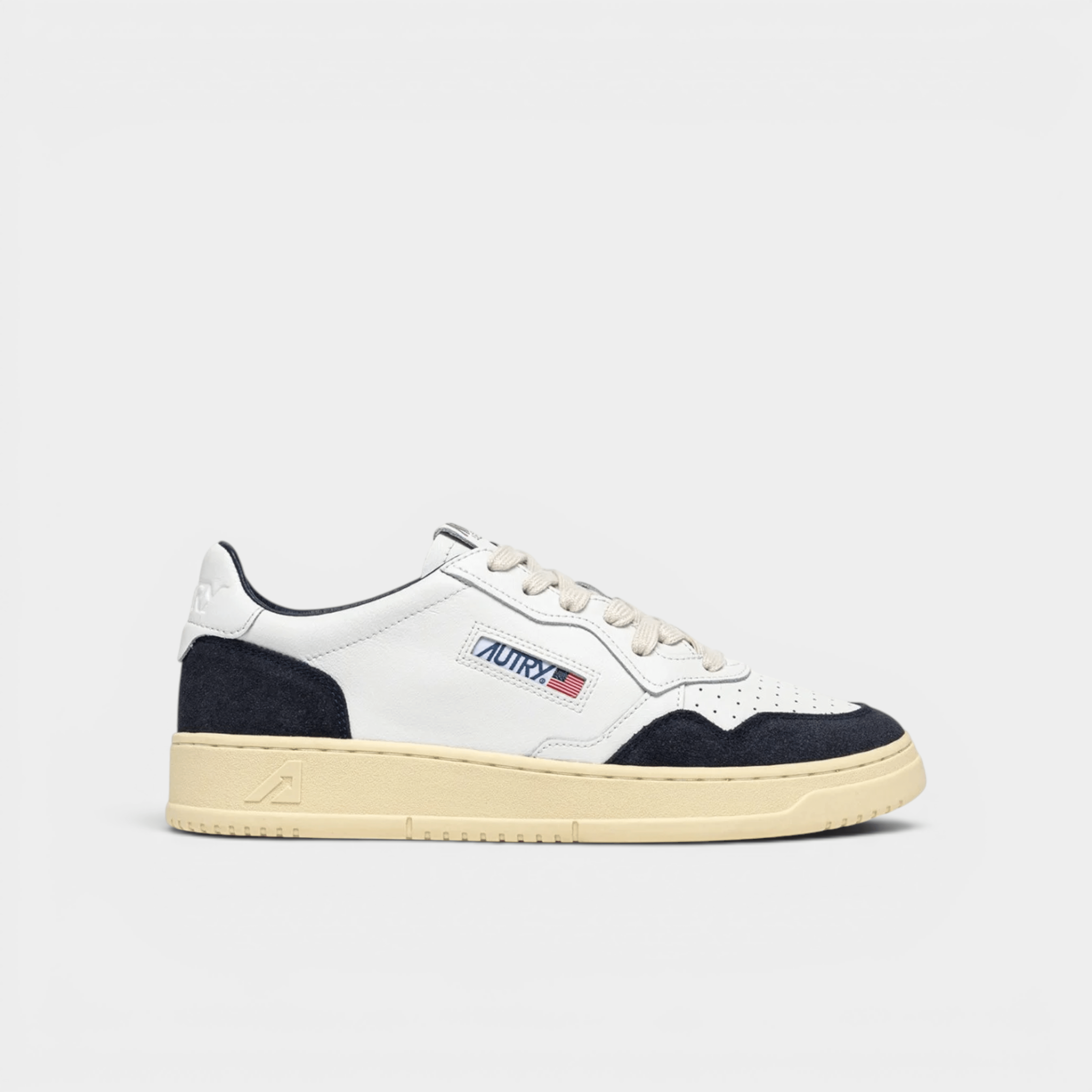 AUTRY - Autry Sneakers Medalist in pelle e suede - Bianco e Blu/1 - Hubert Humangoods