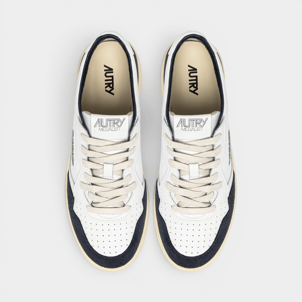AUTRY - Autry Sneakers Medalist in pelle e suede - Bianco e Blu/6 - Hubert Humangoods