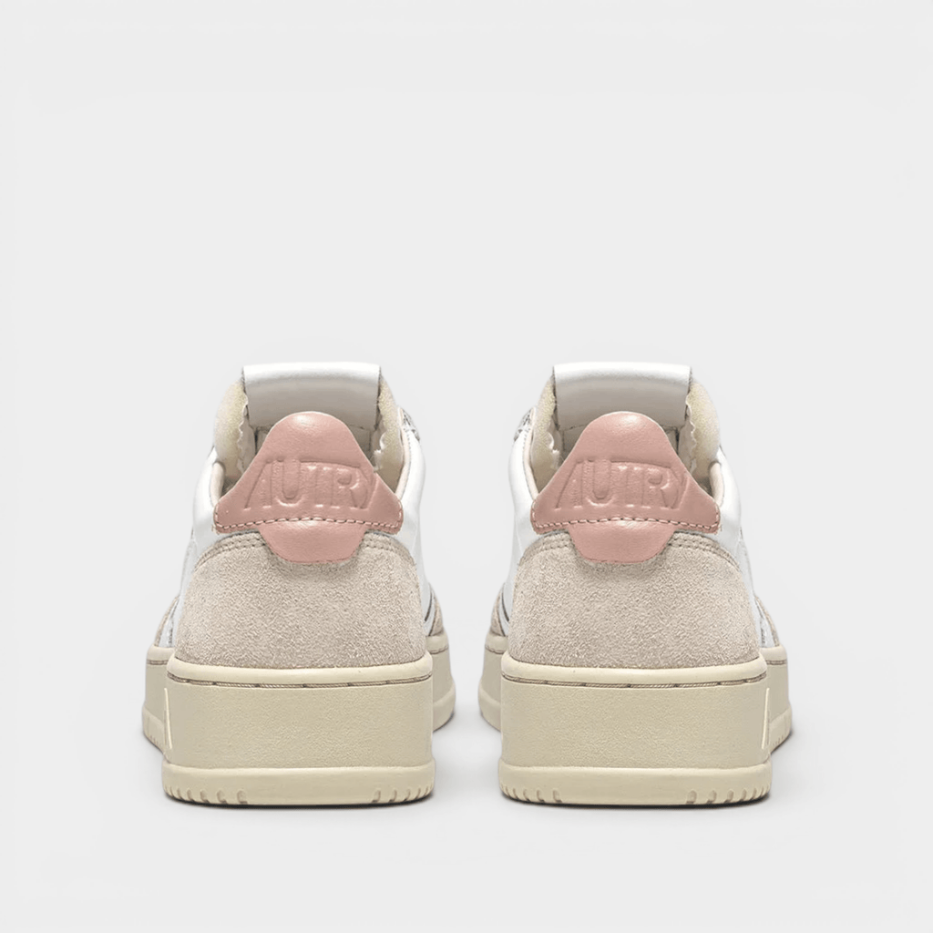 AUTRY - Autry Sneakers Medalist in pelle e suede - Bianco e Rosa/3 - Hubert Humangoods