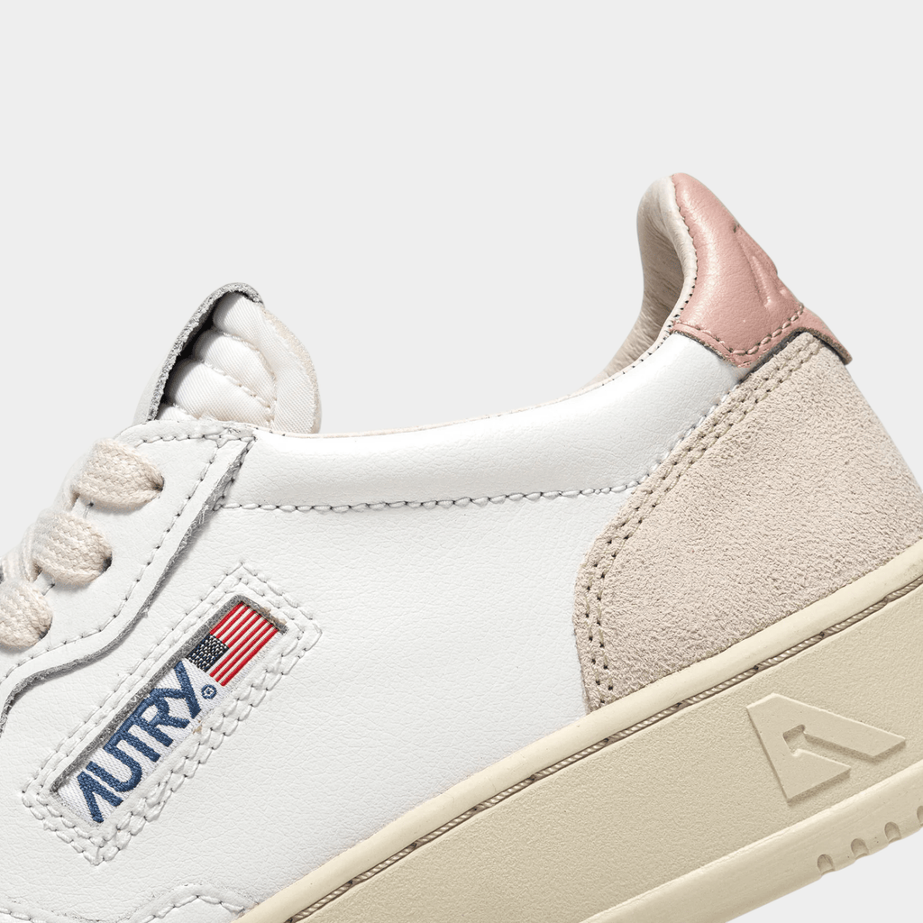 AUTRY - Autry Sneakers Medalist in pelle e suede - Bianco e Rosa/6 - Hubert Humangoods