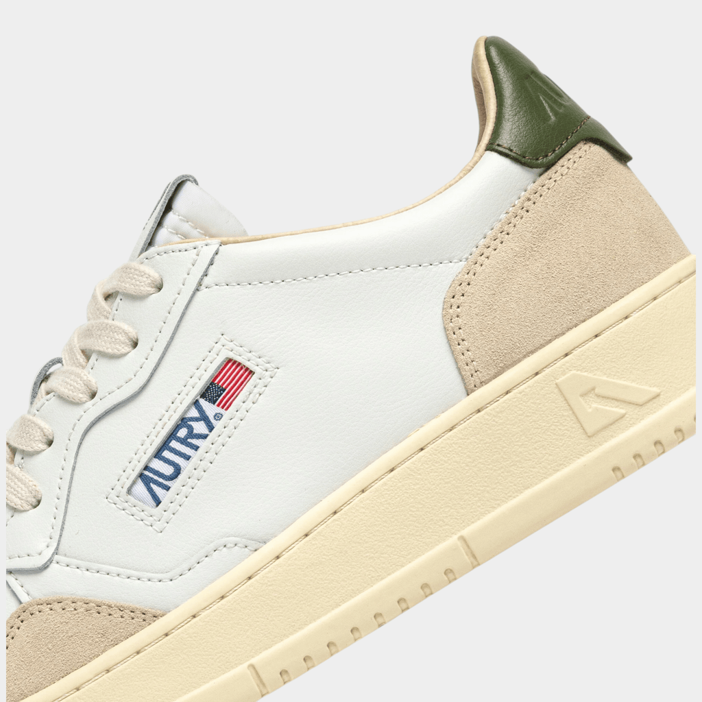 AUTRY - Autry Sneakers Medalist in pelle e suede - Bianco e Verde/6 - Hubert Humangoods