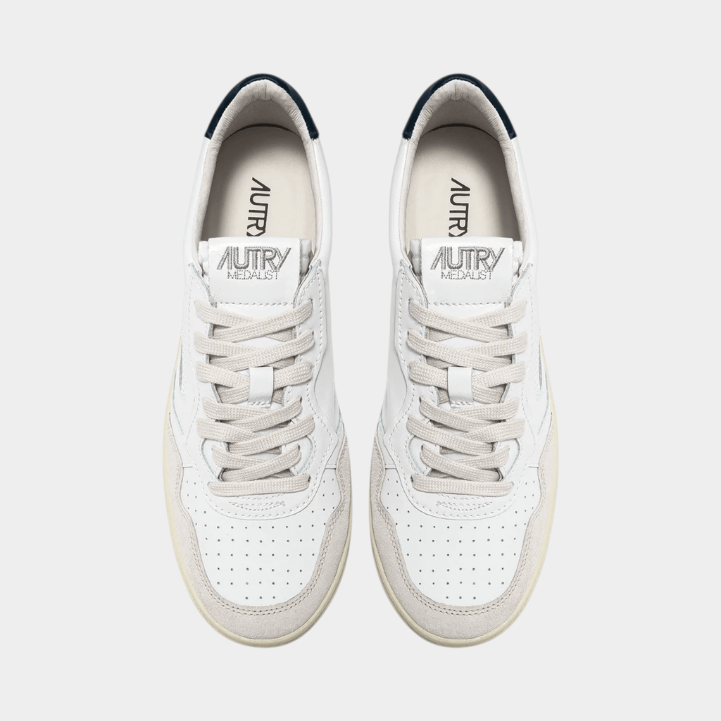AUTRY - Autry Sneakers Medalist in pelle e suede - Bianco/Blu/5 - Hubert Humangoods