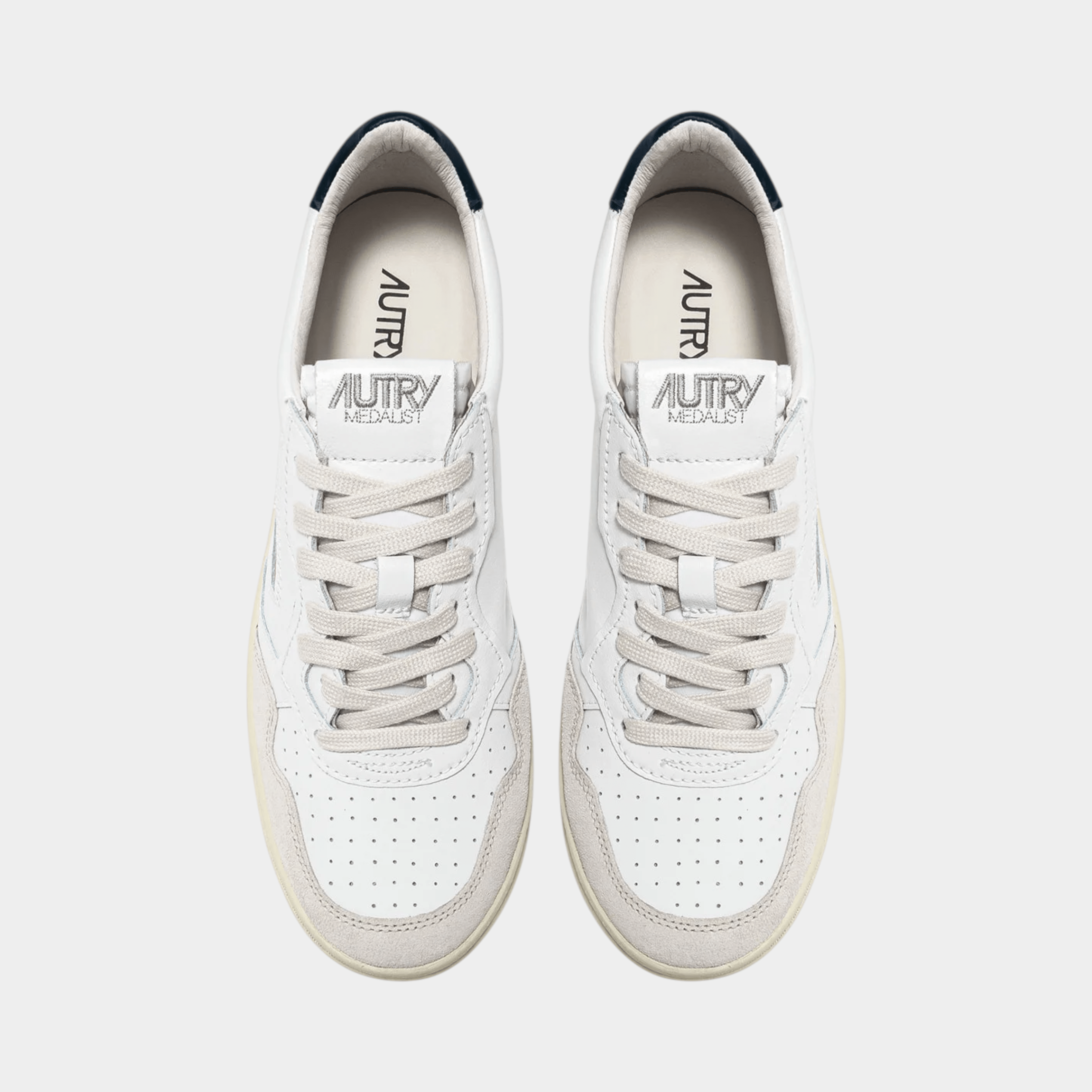 AUTRY - Autry Sneakers Medalist in pelle e suede - Bianco/Blu/5 - Hubert Humangoods