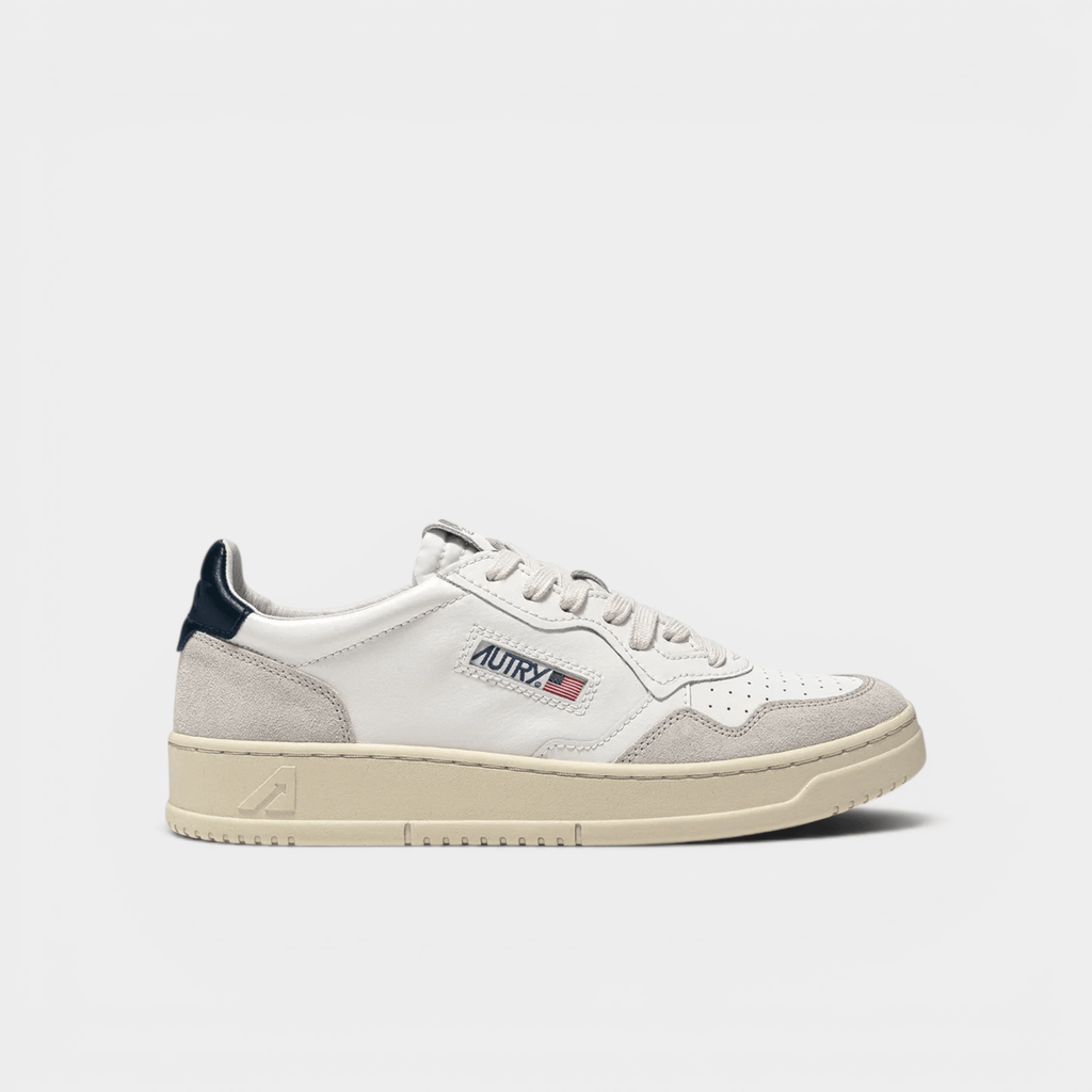 AUTRY - Autry Sneakers Medalist in pelle e suede - Bianco/Blu/1 - Hubert Humangoods