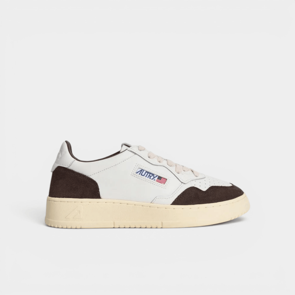 AUTRY - Autry Sneakers Medalist in pelle e suede - Bianco/Marrone scuro/1 - Hubert Humangoods