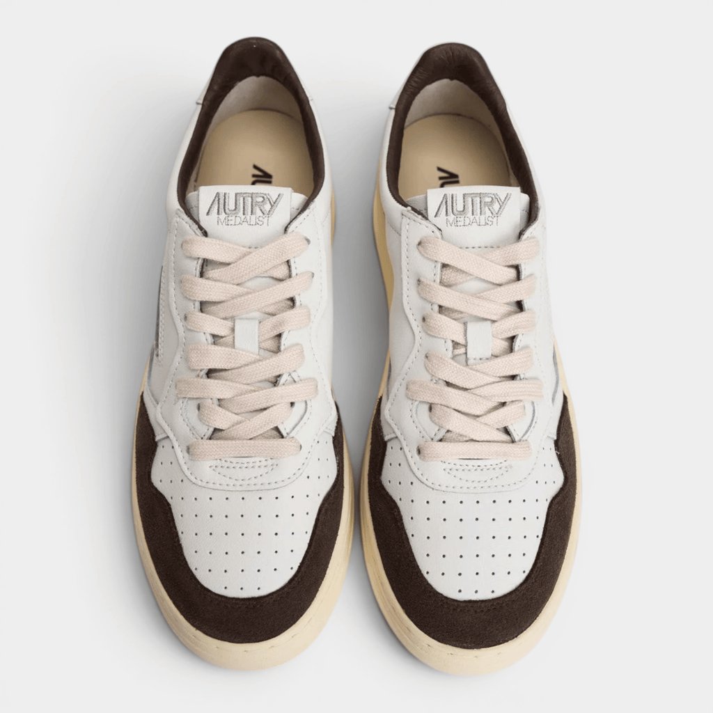 AUTRY - Autry Sneakers Medalist in pelle e suede - Bianco/Marrone scuro/4 - Hubert Humangoods