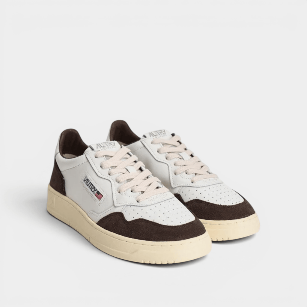 AUTRY - Autry Sneakers Medalist in pelle e suede - Bianco/Marrone scuro/2 - Hubert Humangoods