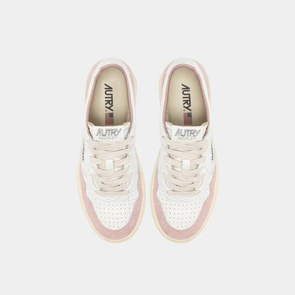 AUTRY Autry Sneakers Medalist in pelle e suede - Bianco/rosa - Hubert Humangoods