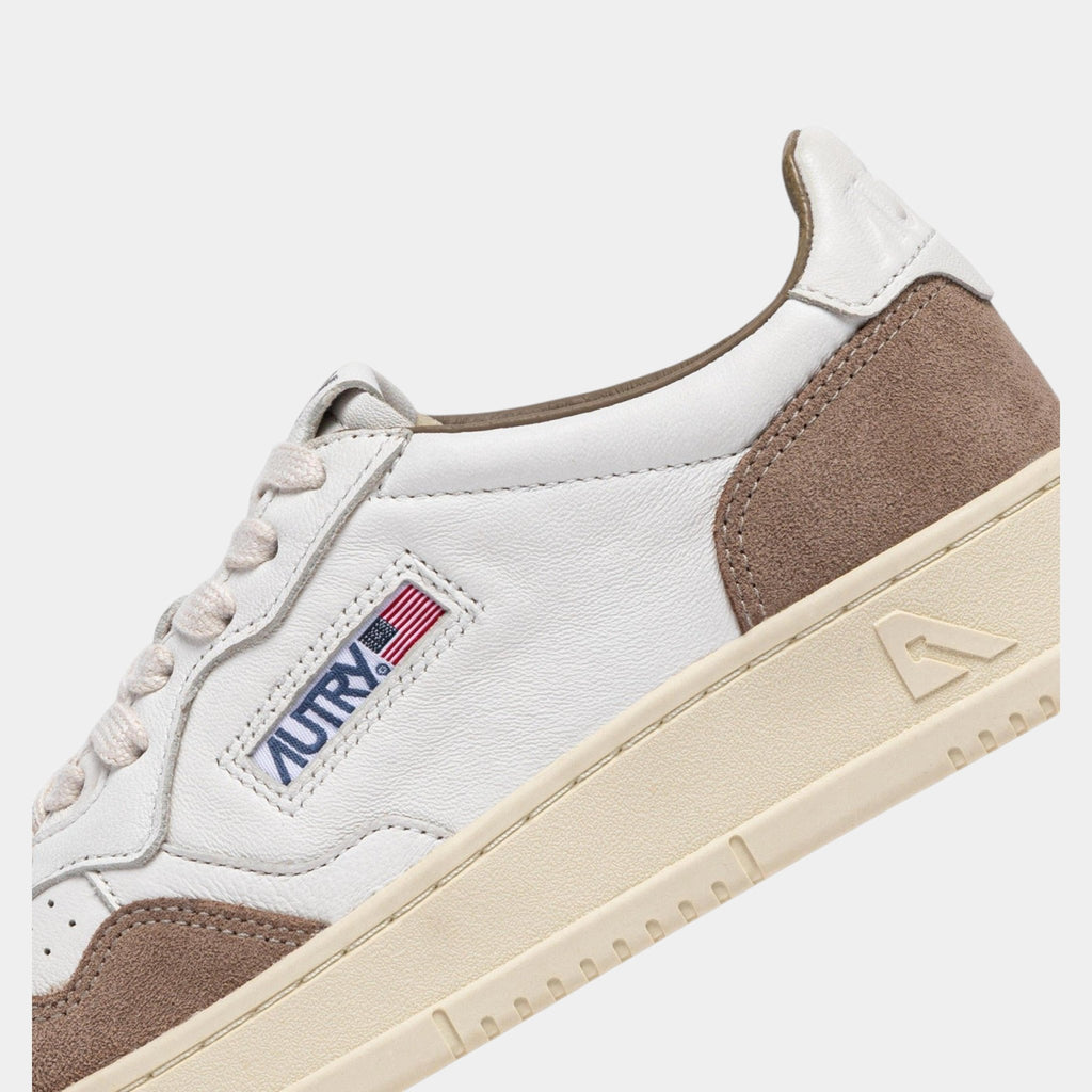 AUTRY Autry Sneakers Medalist in pelle e suede - Bianco/Tabacco - Hubert Humangoods