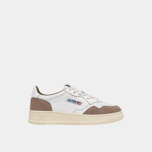 AUTRY Autry Sneakers Medalist in pelle e suede - Bianco/Tabacco - Hubert Humangoods