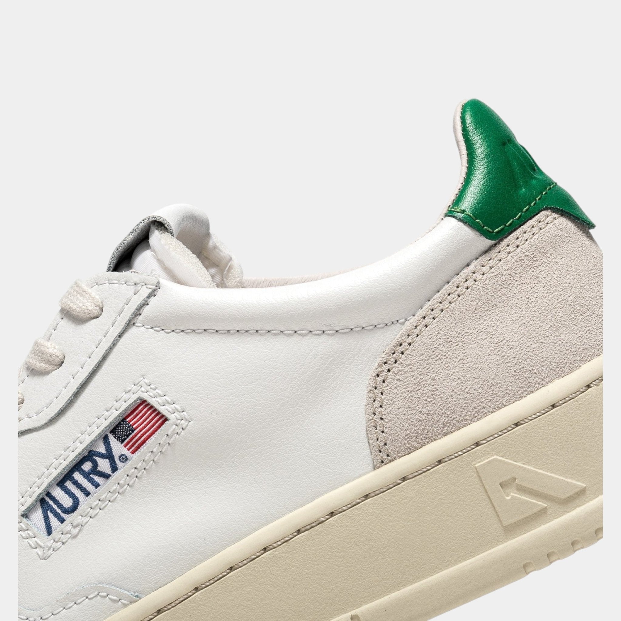 AUTRY Autry Sneakers Medalist in pelle e suede - Bianco/Verde - Hubert Humangoods