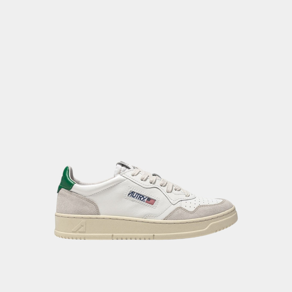 AUTRY Autry Sneakers Medalist in pelle e suede - Bianco/Verde - Hubert Humangoods