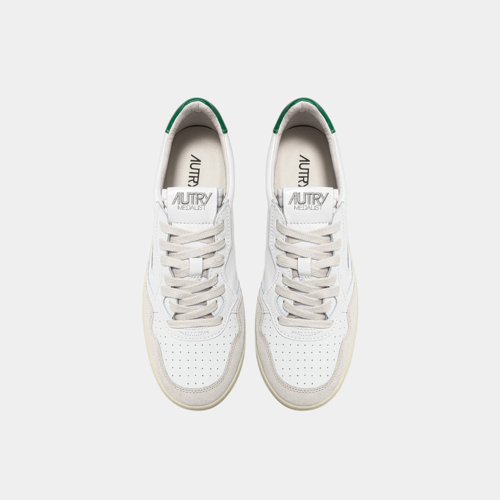 AUTRY Autry Sneakers Medalist in pelle e suede - Bianco/Verde - Hubert Humangoods