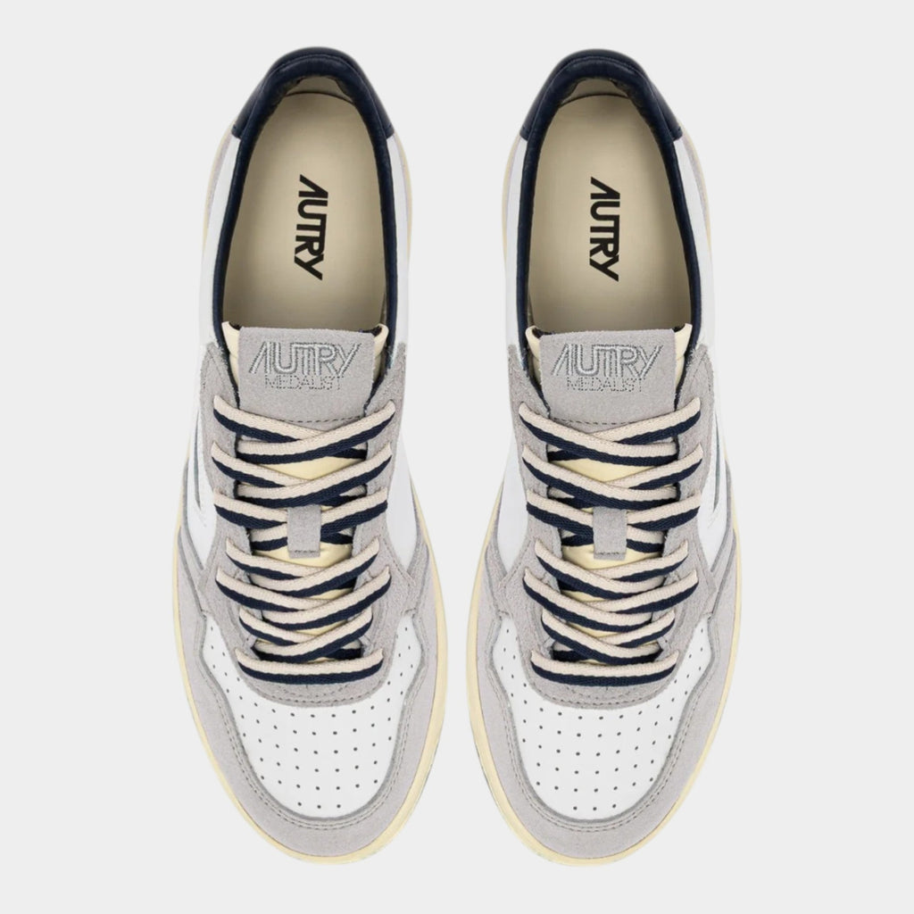 AUTRY - Autry Sneakers Medalist in pelle e suede - Grigio/Blu/5 - Hubert Humangoods