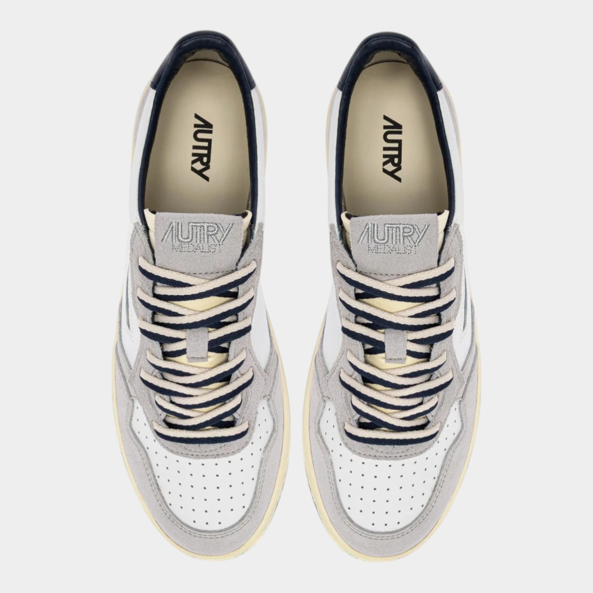 AUTRY - Autry Sneakers Medalist in pelle e suede - Grigio/Blu/5 - Hubert Humangoods