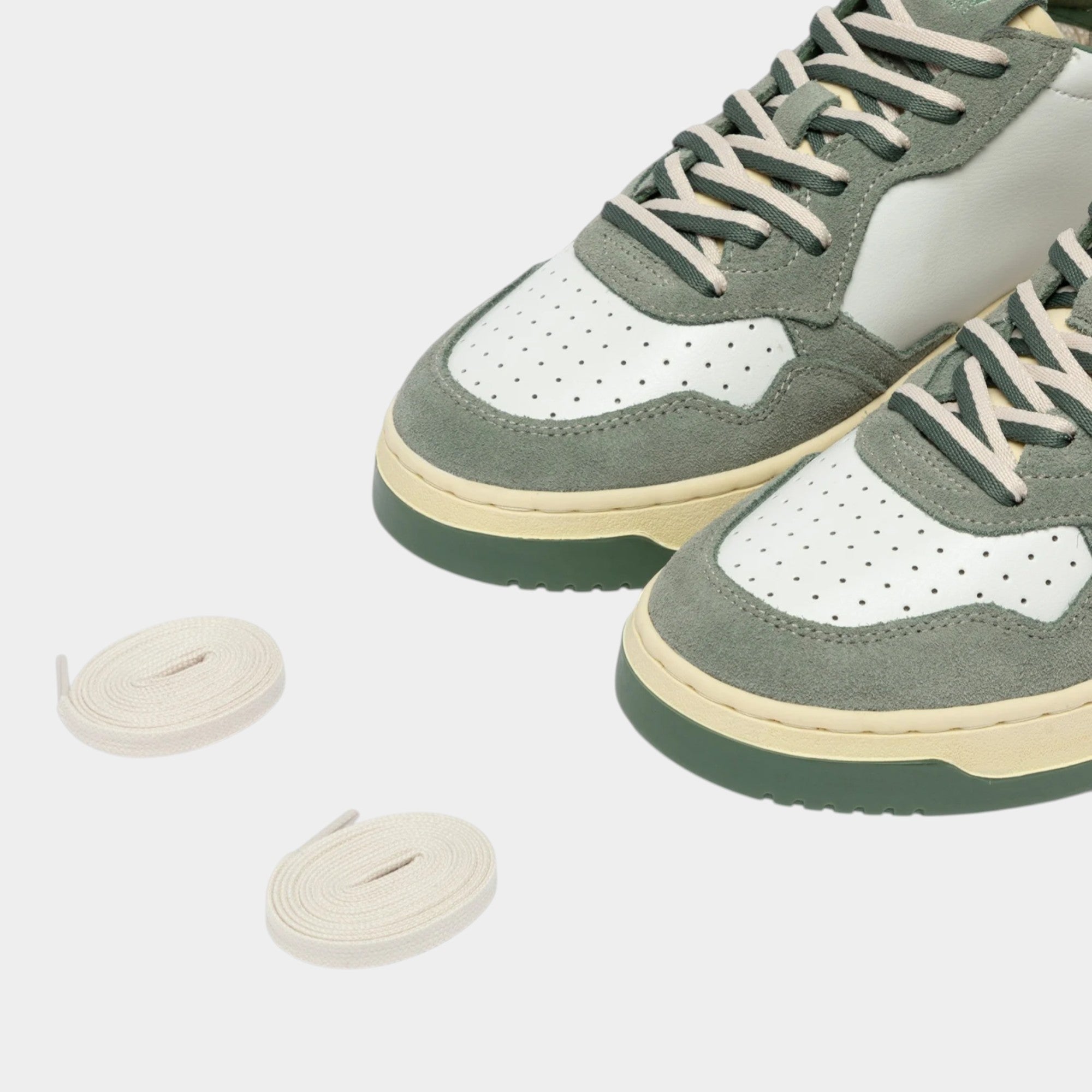 AUTRY - Autry Sneakers Medalist in pelle e suede - Grigio/Verde/7 - Hubert Humangoods