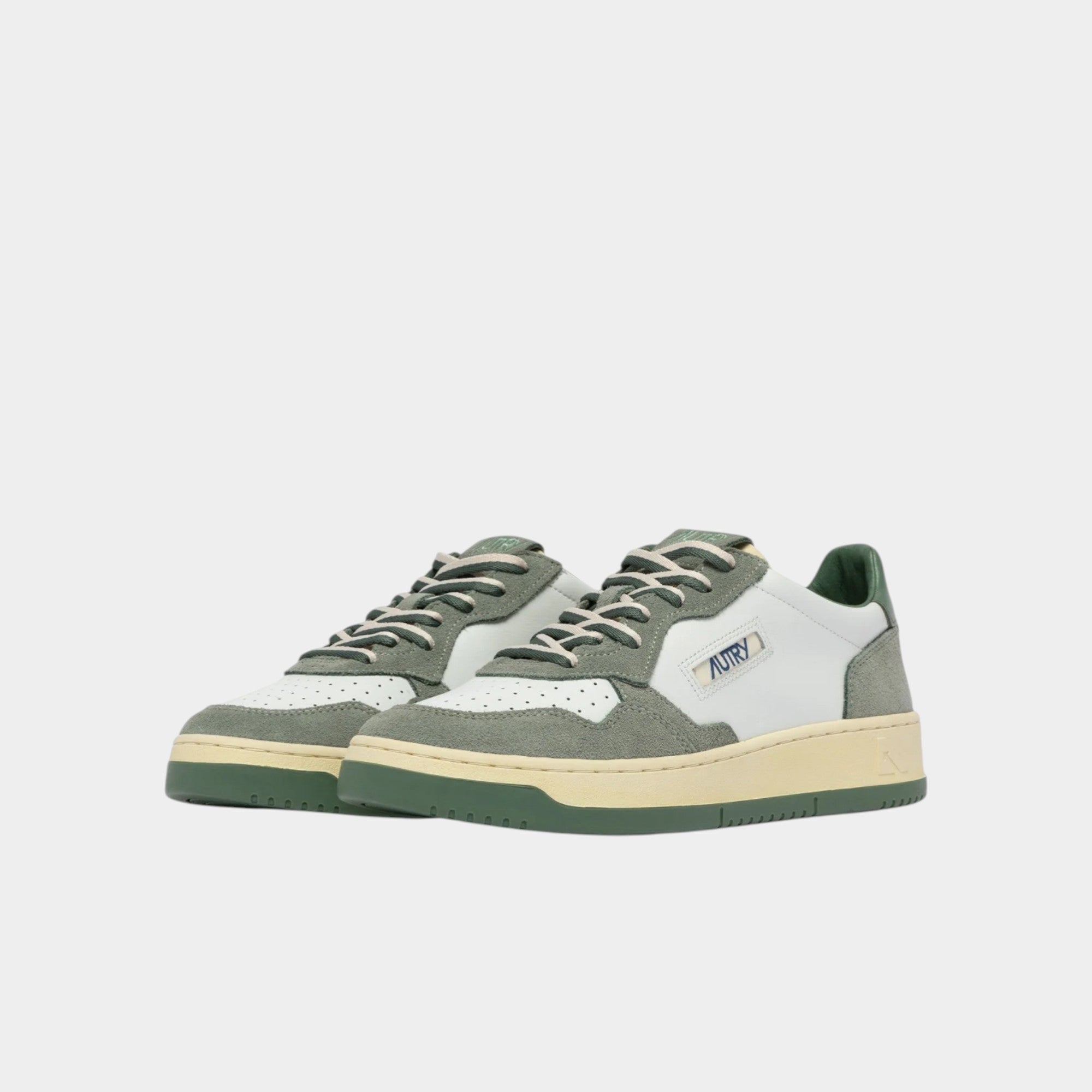 AUTRY - Autry Sneakers Medalist in pelle e suede - Grigio/Verde/2 - Hubert Humangoods