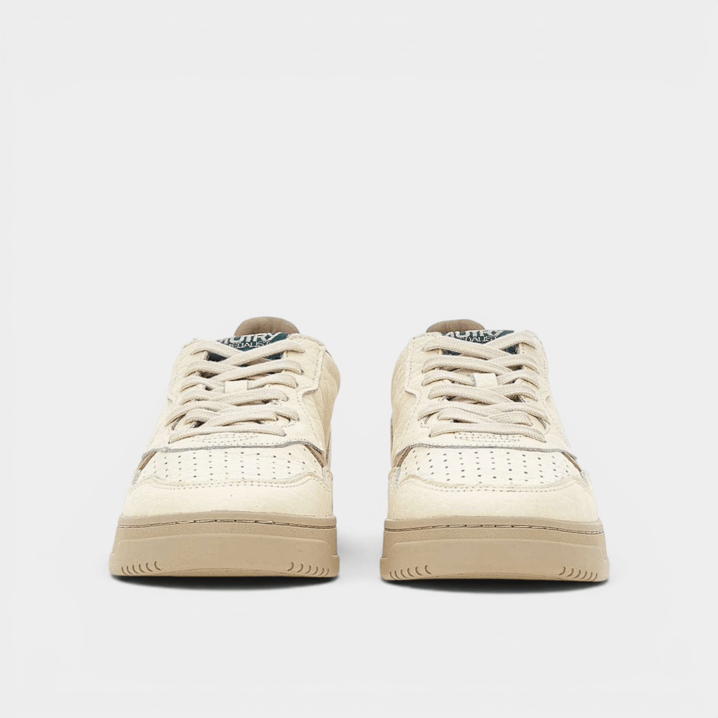 AUTRY - Autry Sneakers Medalist in pelle ensign - Bianco e Verde/4 - Hubert Humangoods