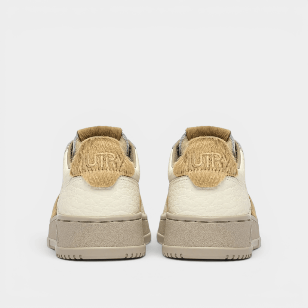 AUTRY - Autry Sneakers Medalist in pelle ensign e cavallino - Sabbia/3 - Hubert Humangoods