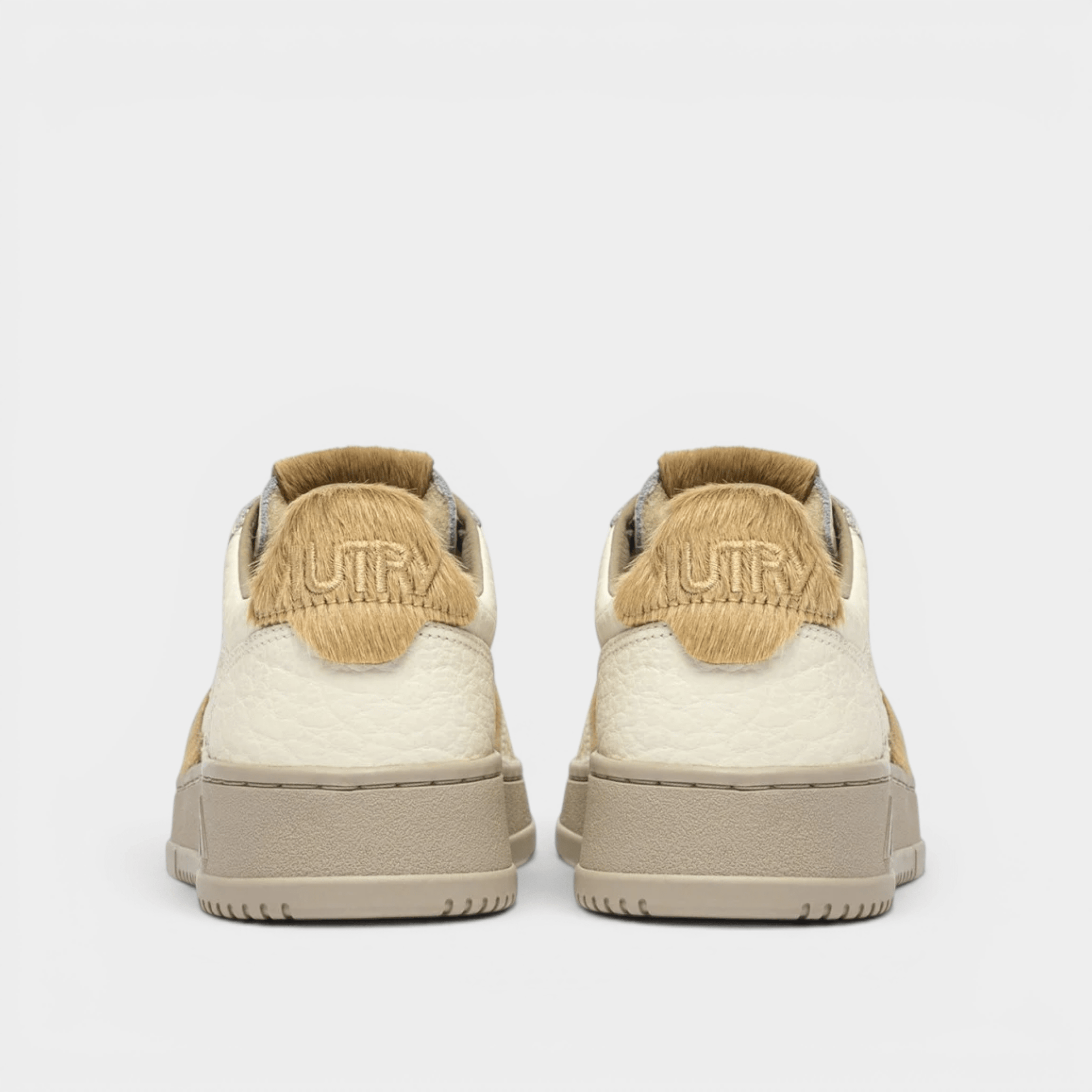 AUTRY - Autry Sneakers Medalist in pelle ensign e cavallino - Sabbia/3 - Hubert Humangoods