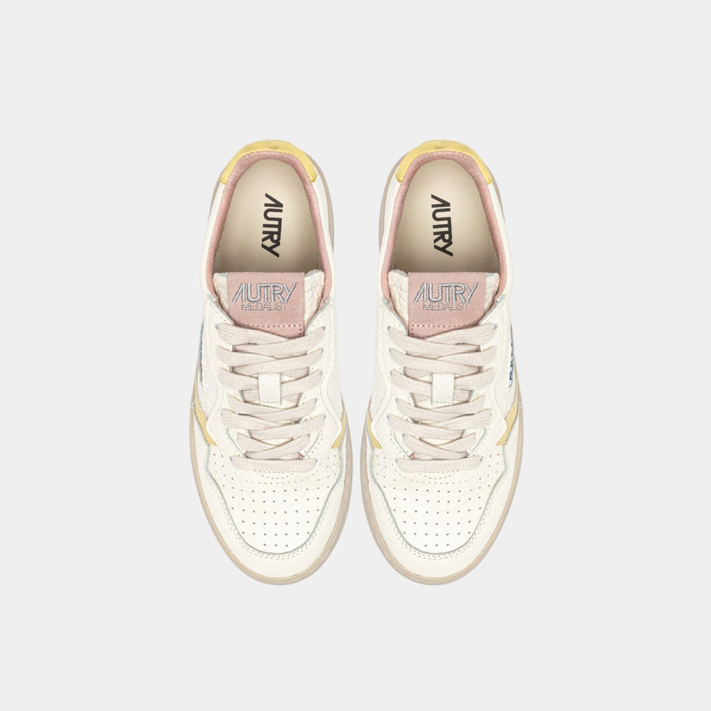 AUTRY - Autry Sneakers Medalist in pelle - Giallo/Rosa/5 - Hubert Humangoods