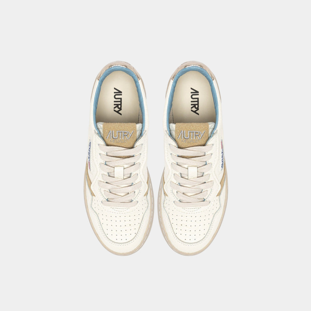 AUTRY - Autry Sneakers Medalist in pelle - Platino/Sabbia/5 - Hubert Humangoods