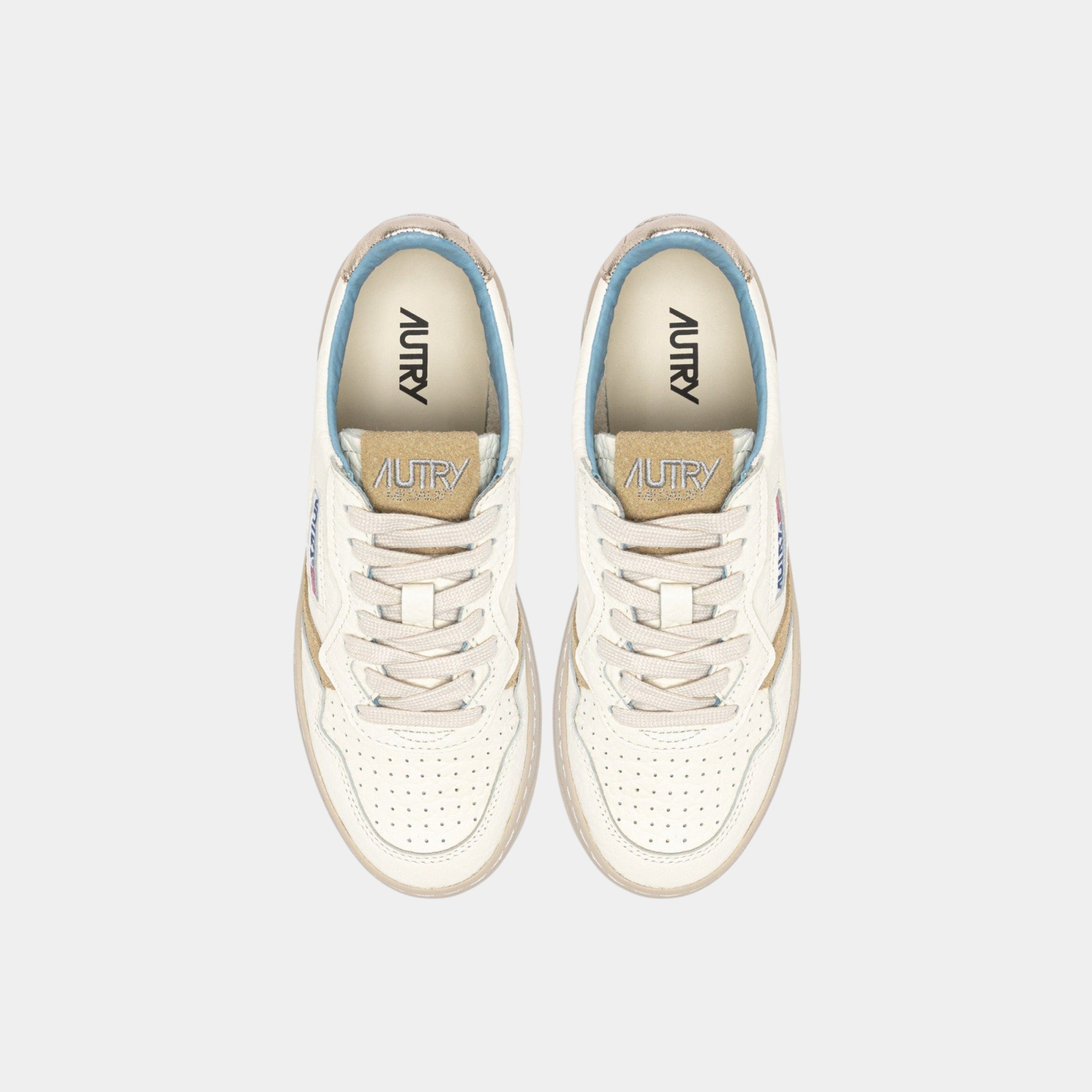 AUTRY - Autry Sneakers Medalist in pelle - Platino/Sabbia/5 - Hubert Humangoods