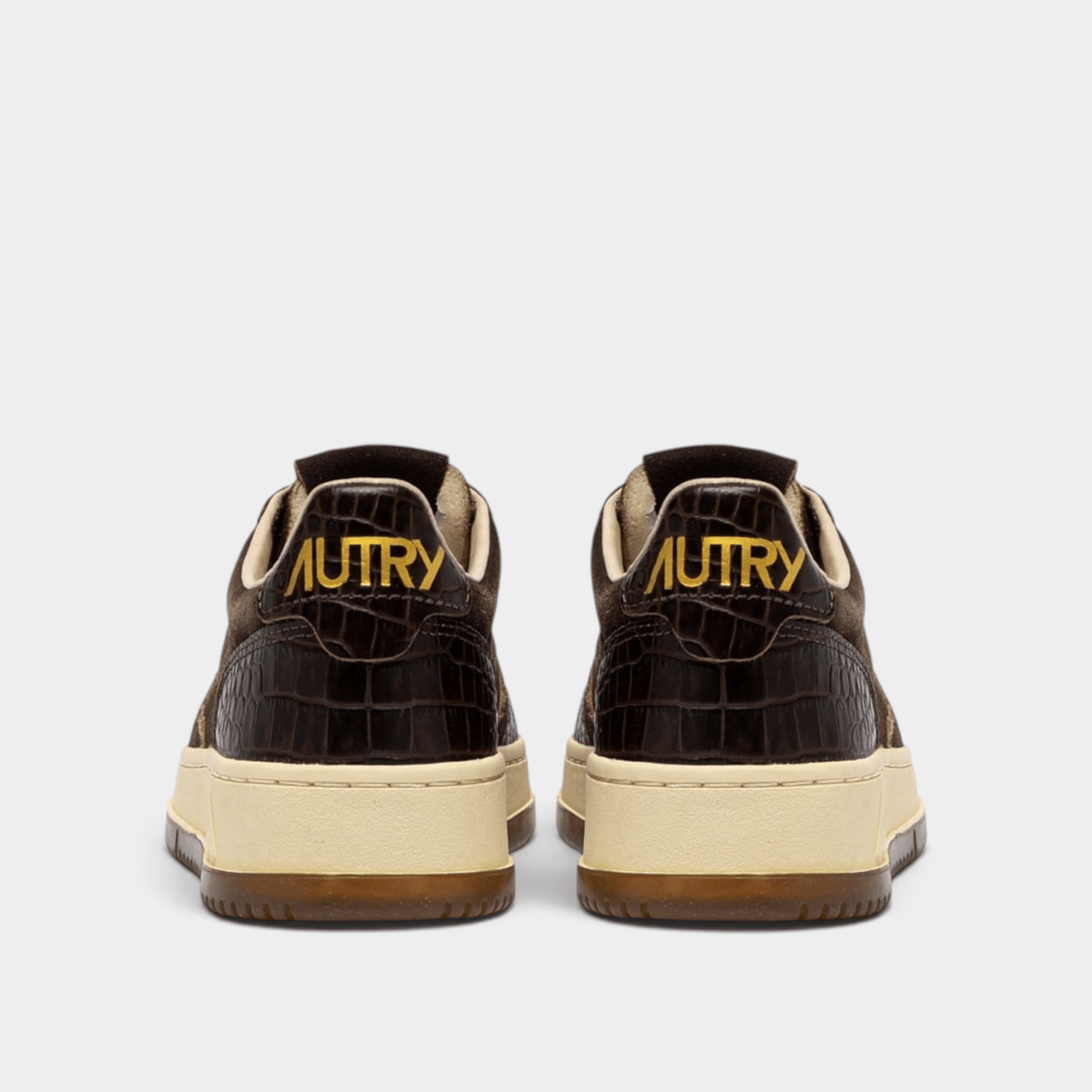 AUTRY - Autry Sneakers Medalist in suede e pelle stampa cocco - Marrone/3 - Hubert Humangoods