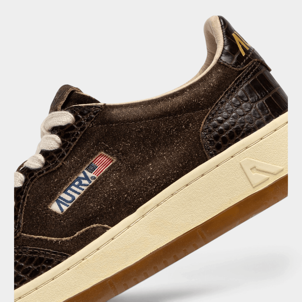 AUTRY - Autry Sneakers Medalist in suede e pelle stampa cocco - Marrone/6 - Hubert Humangoods