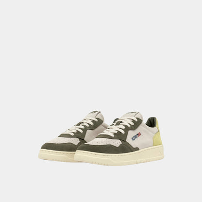 AUTRY Autry Sneakers Medalist in suede - Grigio Militare Lime - Hubert Humangoods