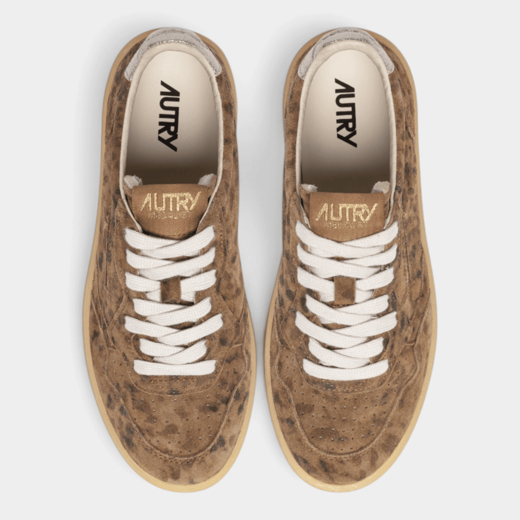 AUTRY - Autry Sneakers Medalist in suede leopardata e suola in crêpe - Maculato/5 - Hubert Humangoods