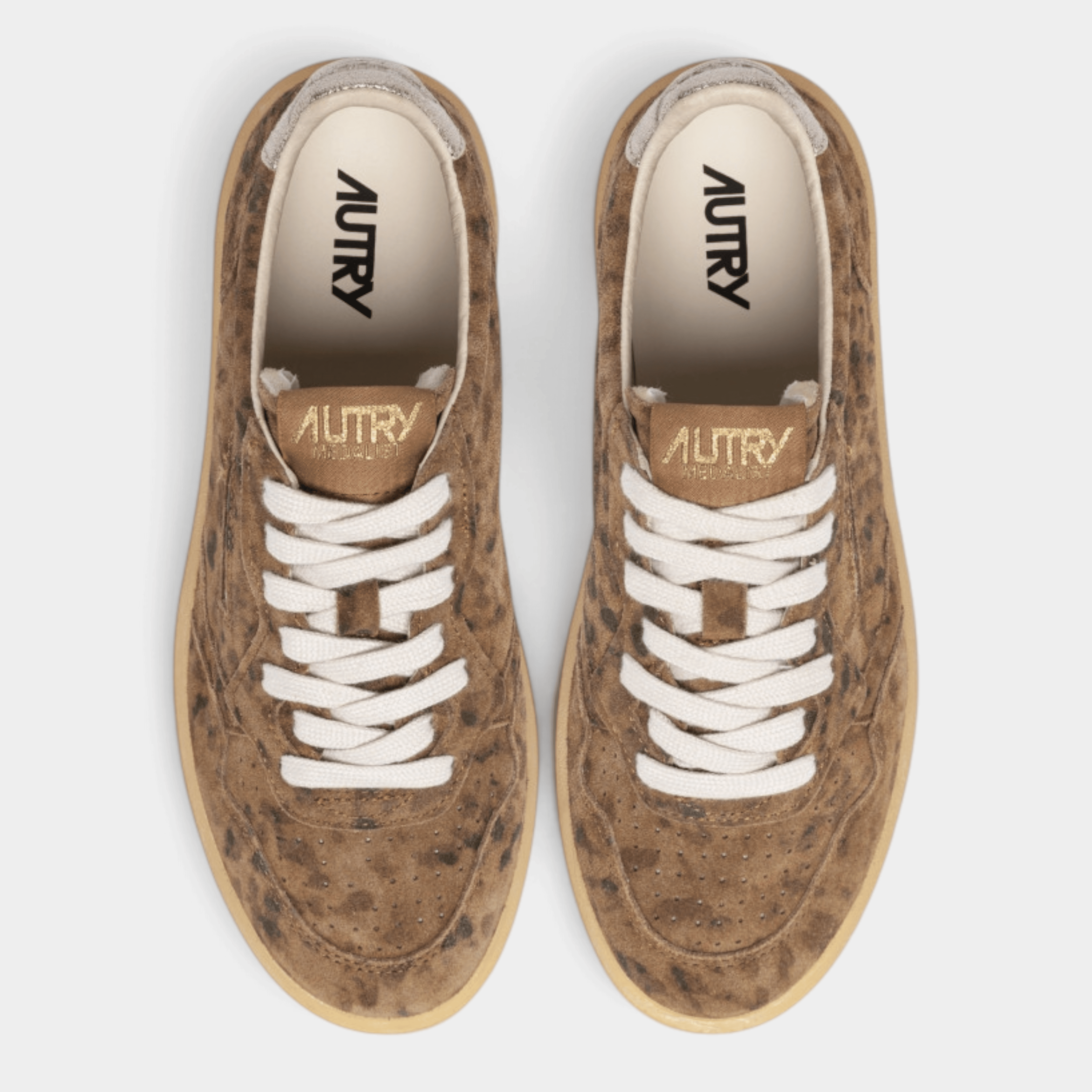 AUTRY - Autry Sneakers Medalist in suede leopardata e suola in crêpe - Maculato/5 - Hubert Humangoods
