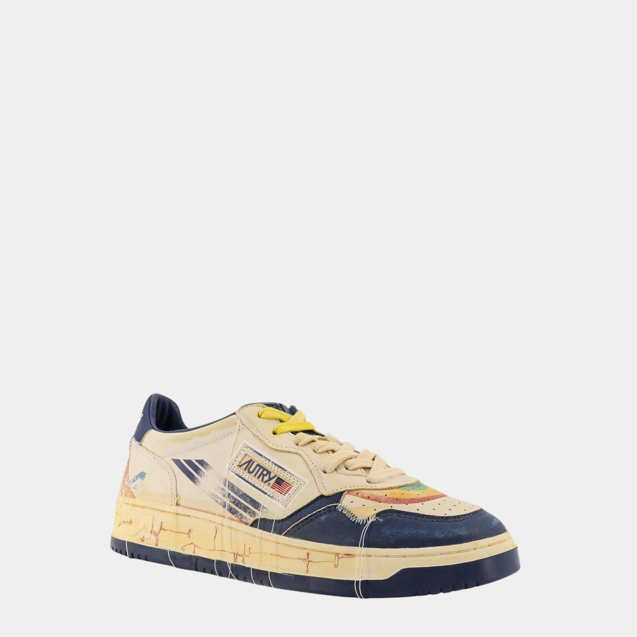 AUTRY Autry Sneakers Medalist Super Vintage - Bianco/Blu - Hubert Humangoods