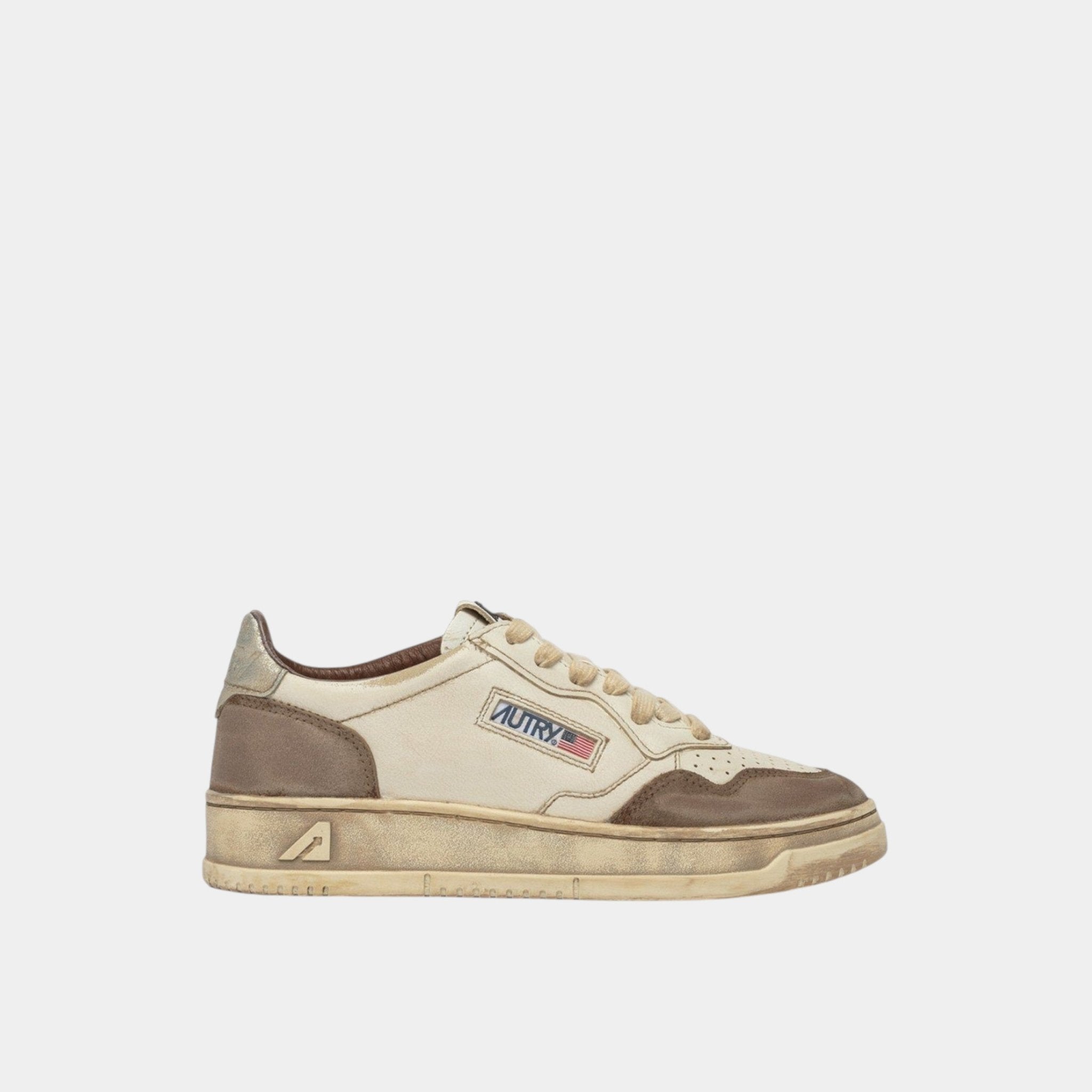 AUTRY Autry Sneakers Medalist Super Vintage in pelle e suede - Bianco/Bruciato - Hubert Humangoods