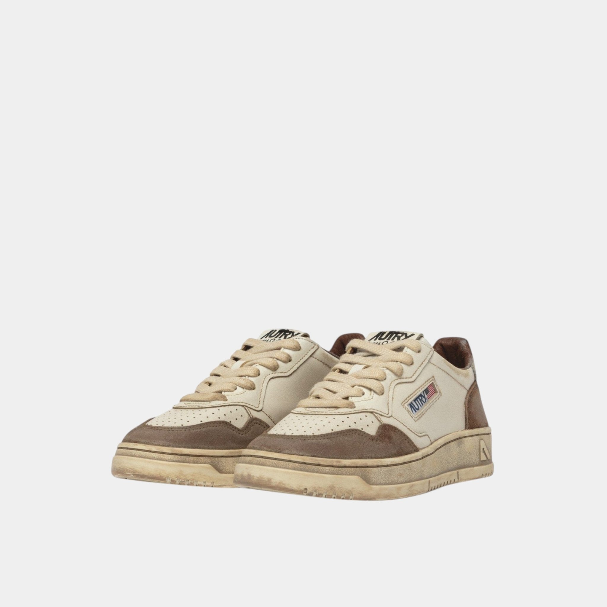 AUTRY Autry Sneakers Medalist Super Vintage in pelle e suede - Bianco/Bruciato - Hubert Humangoods