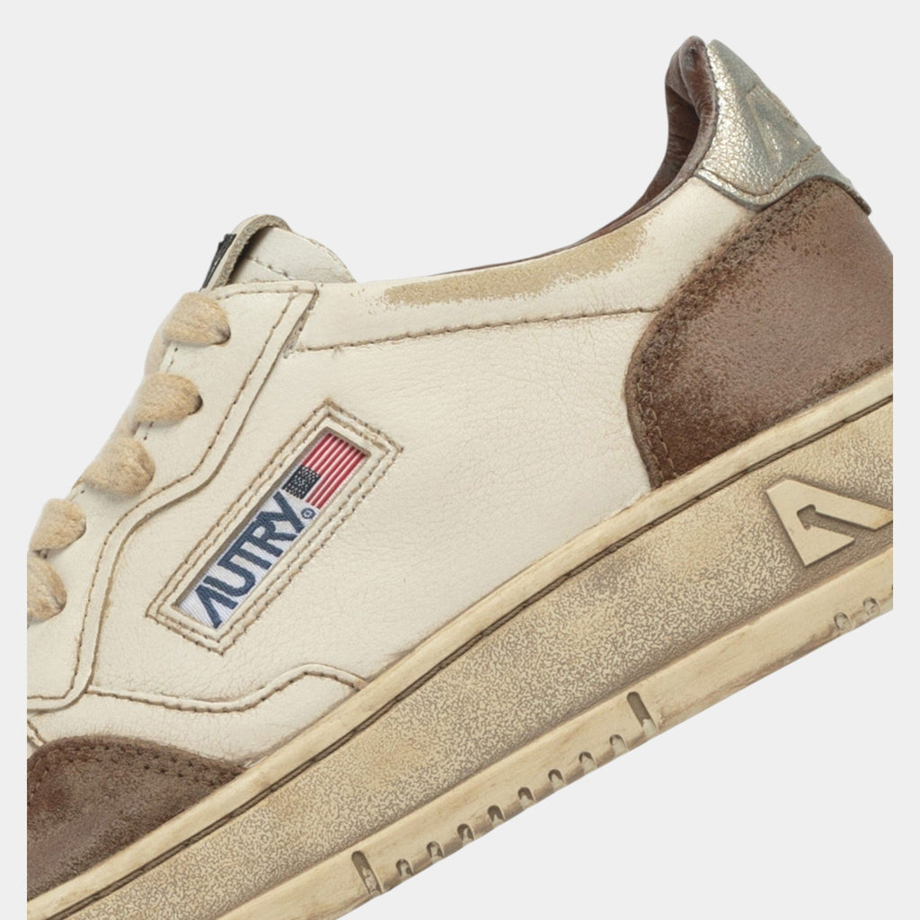 AUTRY Autry Sneakers Medalist Super Vintage in pelle e suede - Bianco/Bruciato - Hubert Humangoods