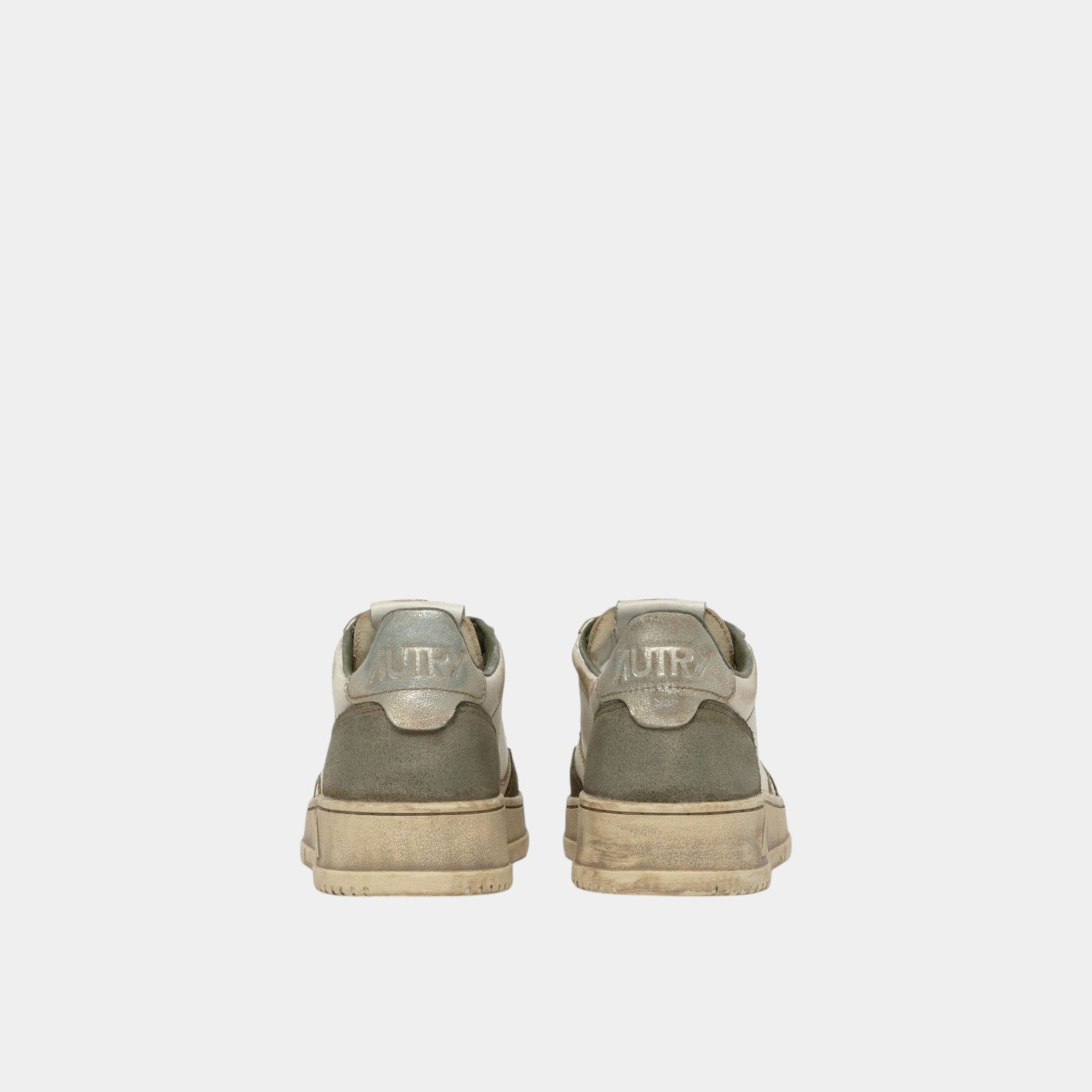 AUTRY Autry Sneakers Medalist Super Vintage in pelle e suede - Bianco/verde - Hubert Humangoods