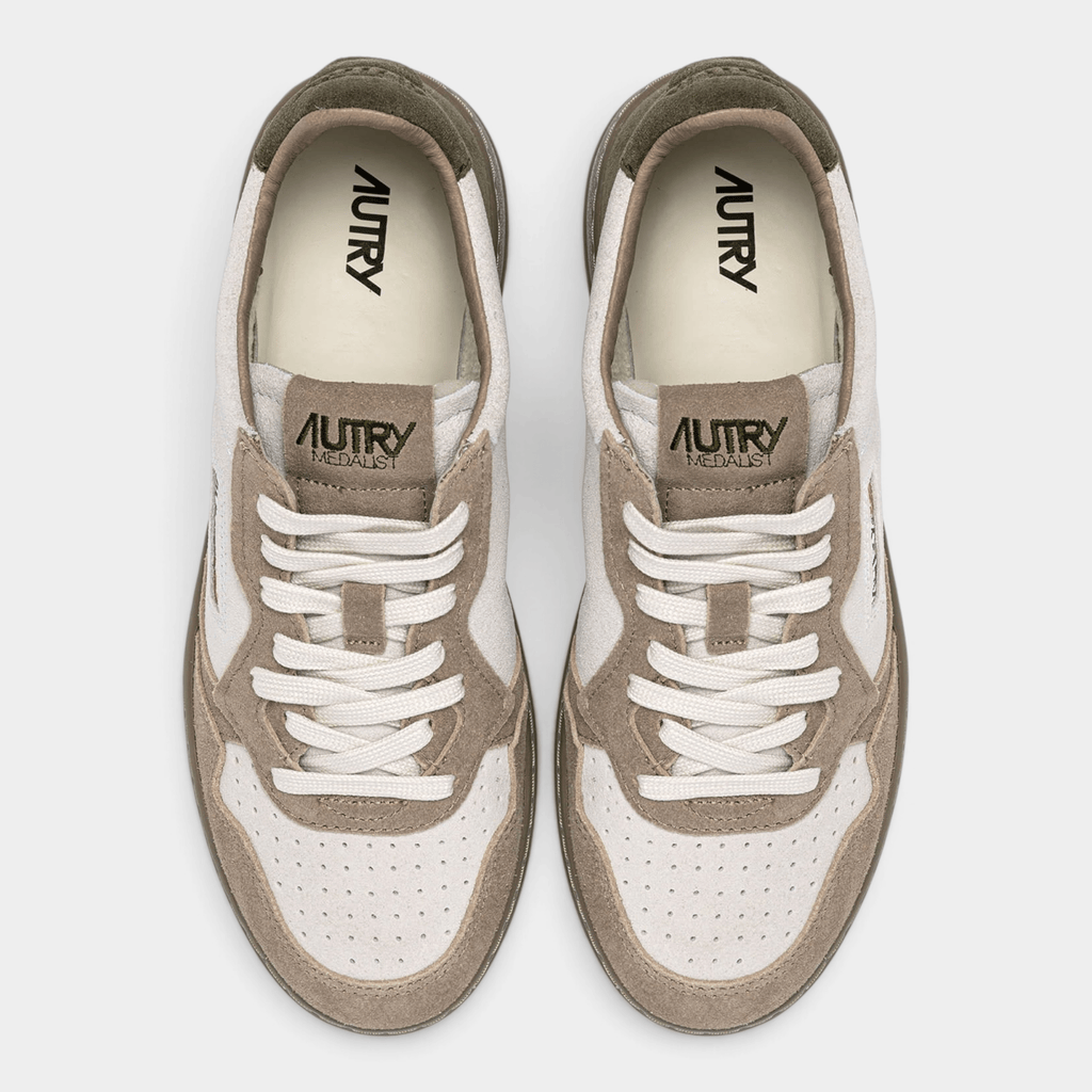 AUTRY - Autry Sneakers Medalist Tricolor in suede - Marrone/Verde/5 - Hubert Humangoods