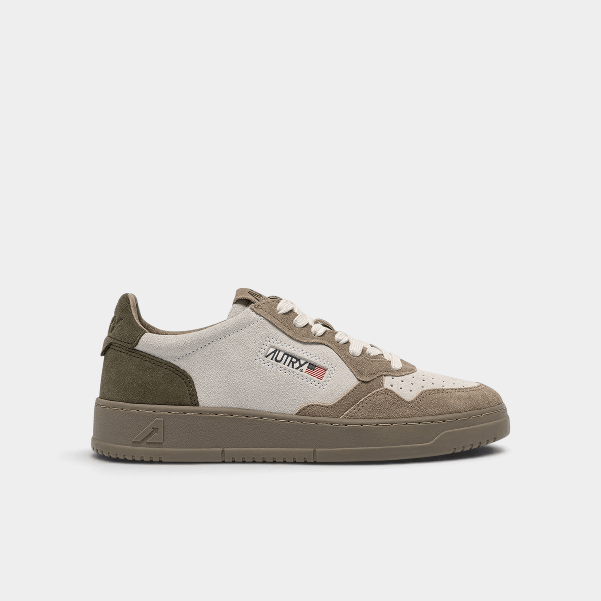 AUTRY - Autry Sneakers Medalist Tricolor in suede - Marrone/Verde/1 - Hubert Humangoods