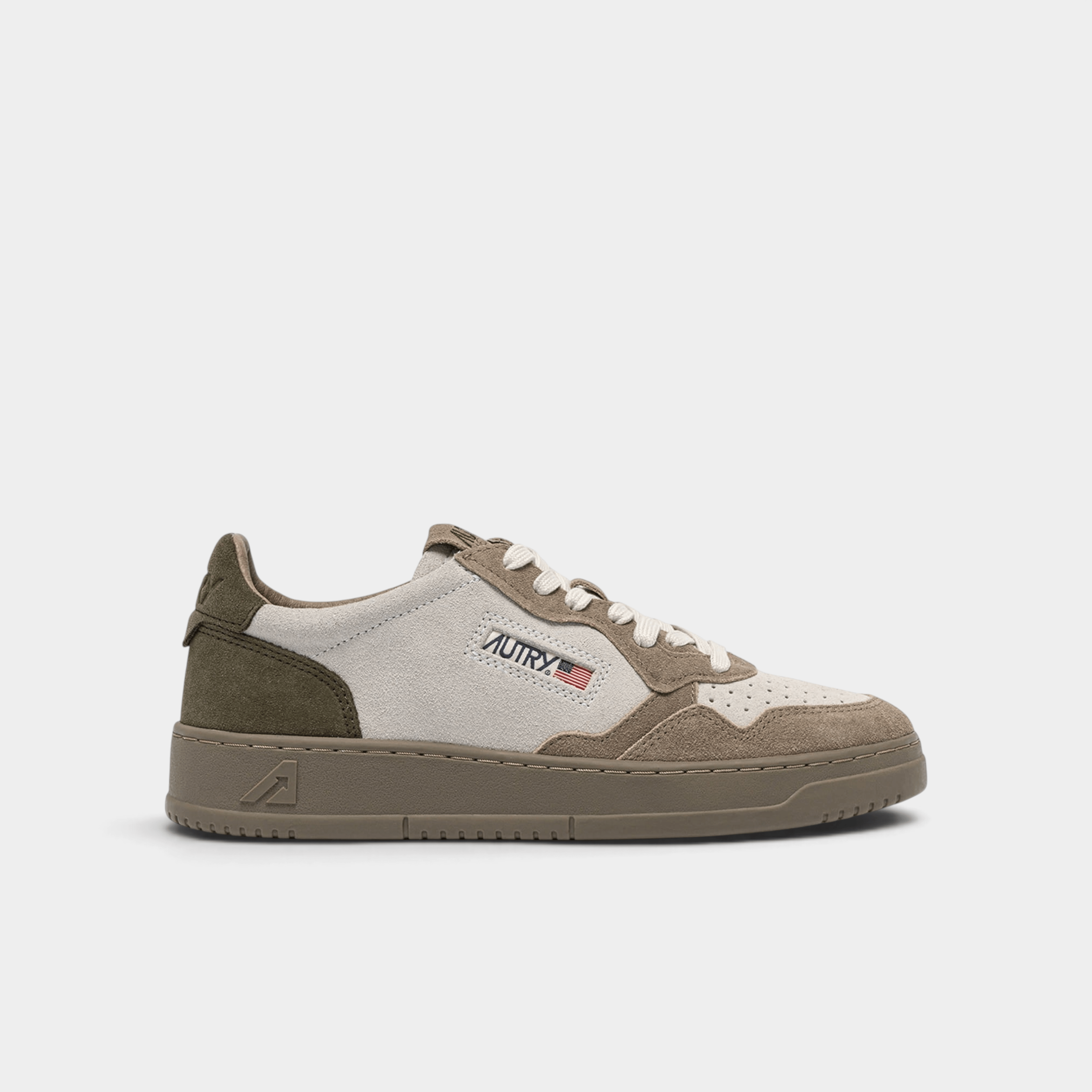 AUTRY - Autry Sneakers Medalist Tricolor in suede - Marrone/Verde/1 - Hubert Humangoods