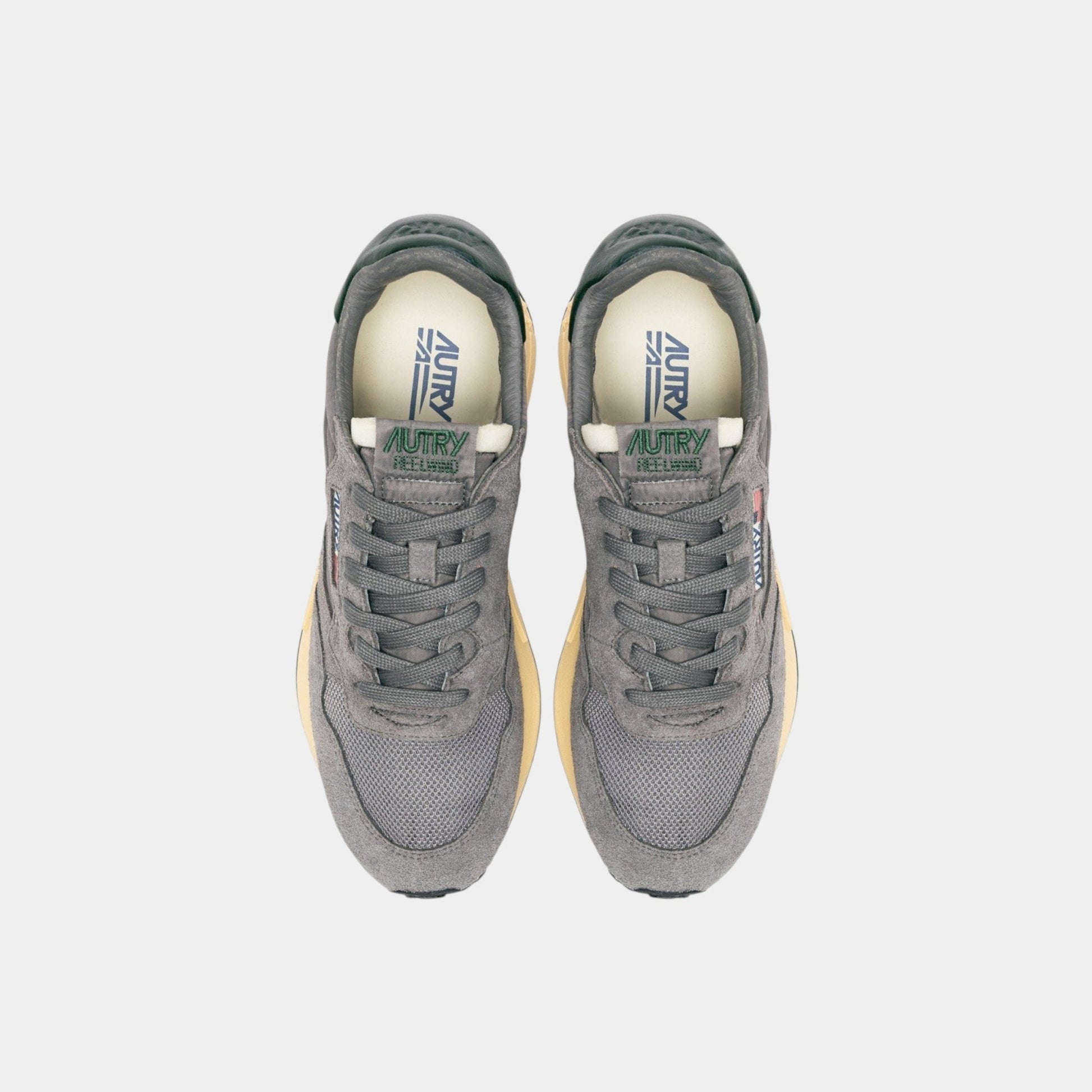 AUTRY Autry Sneakers Reelwind in Nylon e Suede - Grigio/Verde - Hubert Humangoods