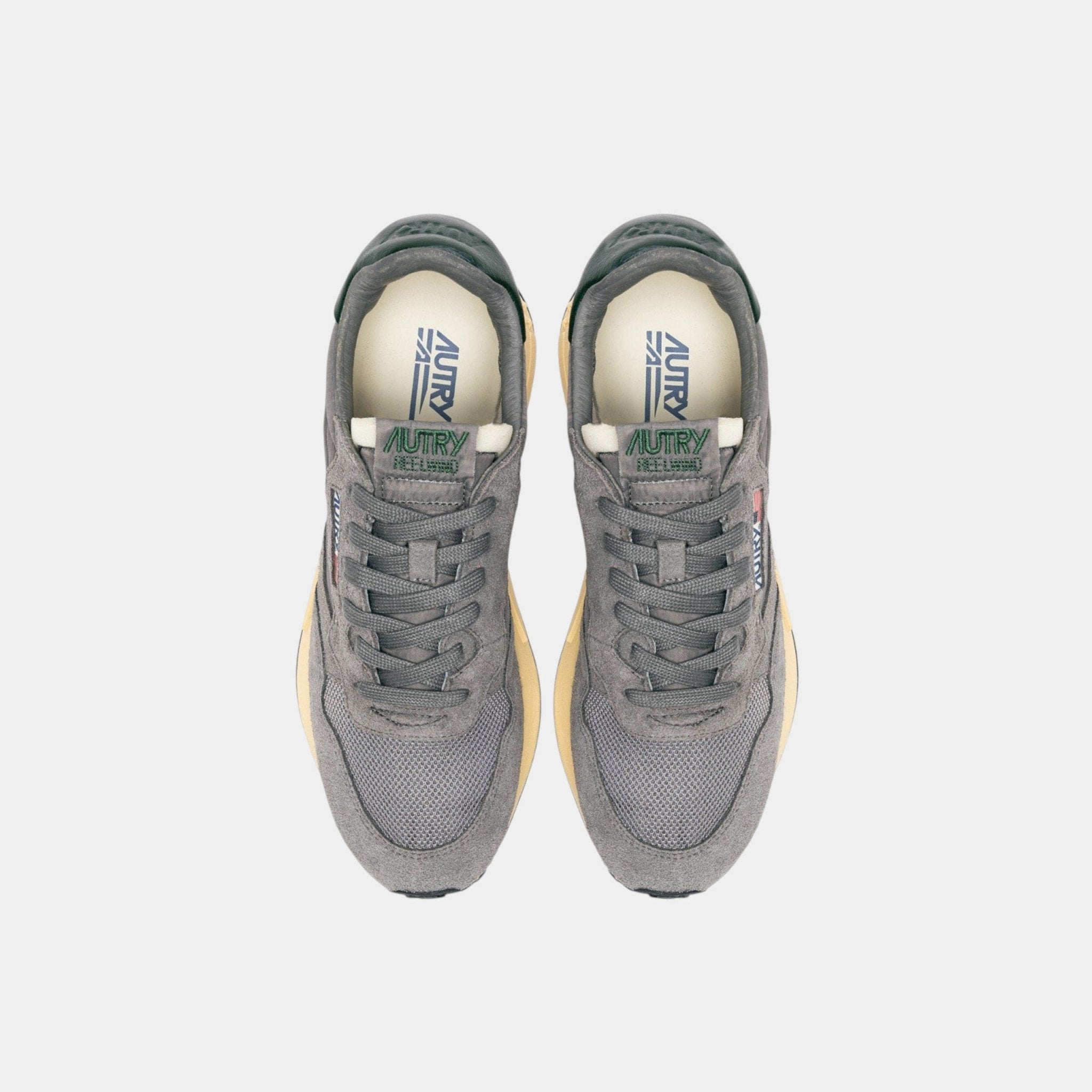 AUTRY Autry Sneakers Reelwind in Nylon e Suede - Grigio/Verde - Hubert Humangoods