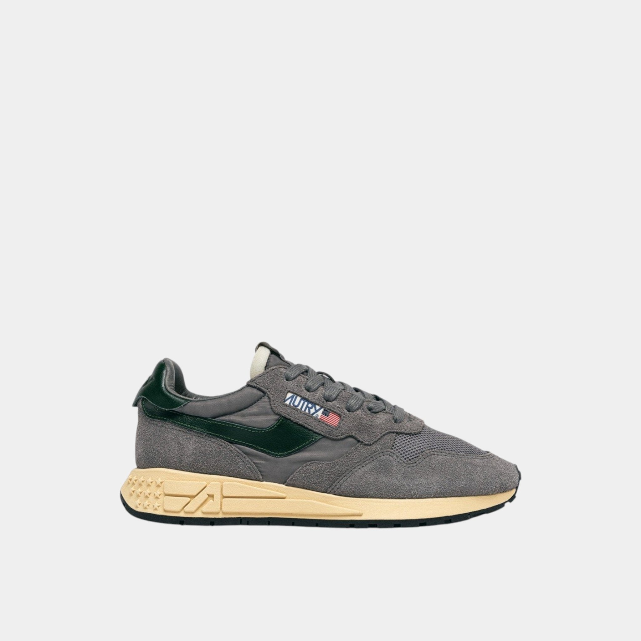 AUTRY Autry Sneakers Reelwind in Nylon e Suede - Grigio/Verde - Hubert Humangoods
