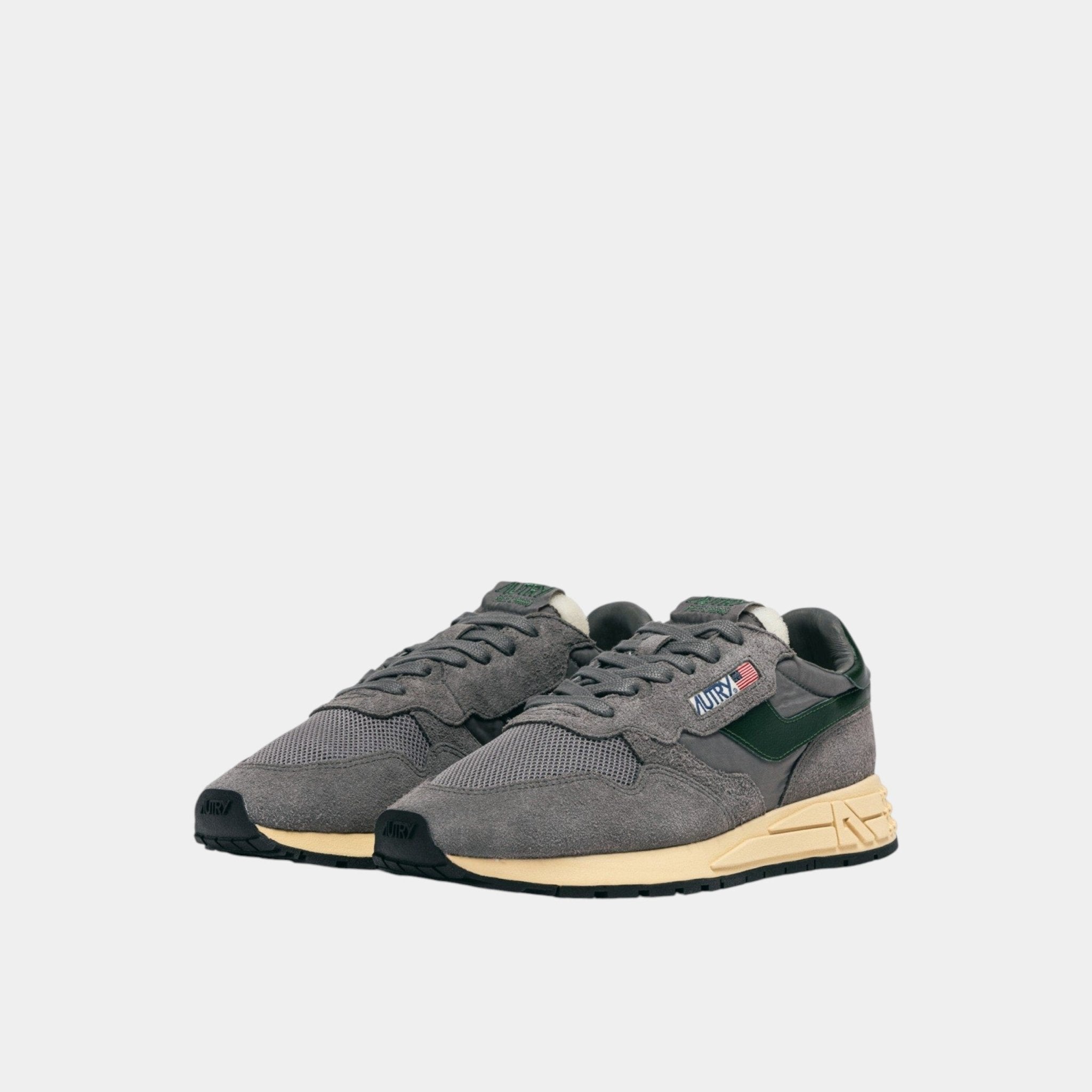 AUTRY Autry Sneakers Reelwind in Nylon e Suede - Grigio/Verde - Hubert Humangoods