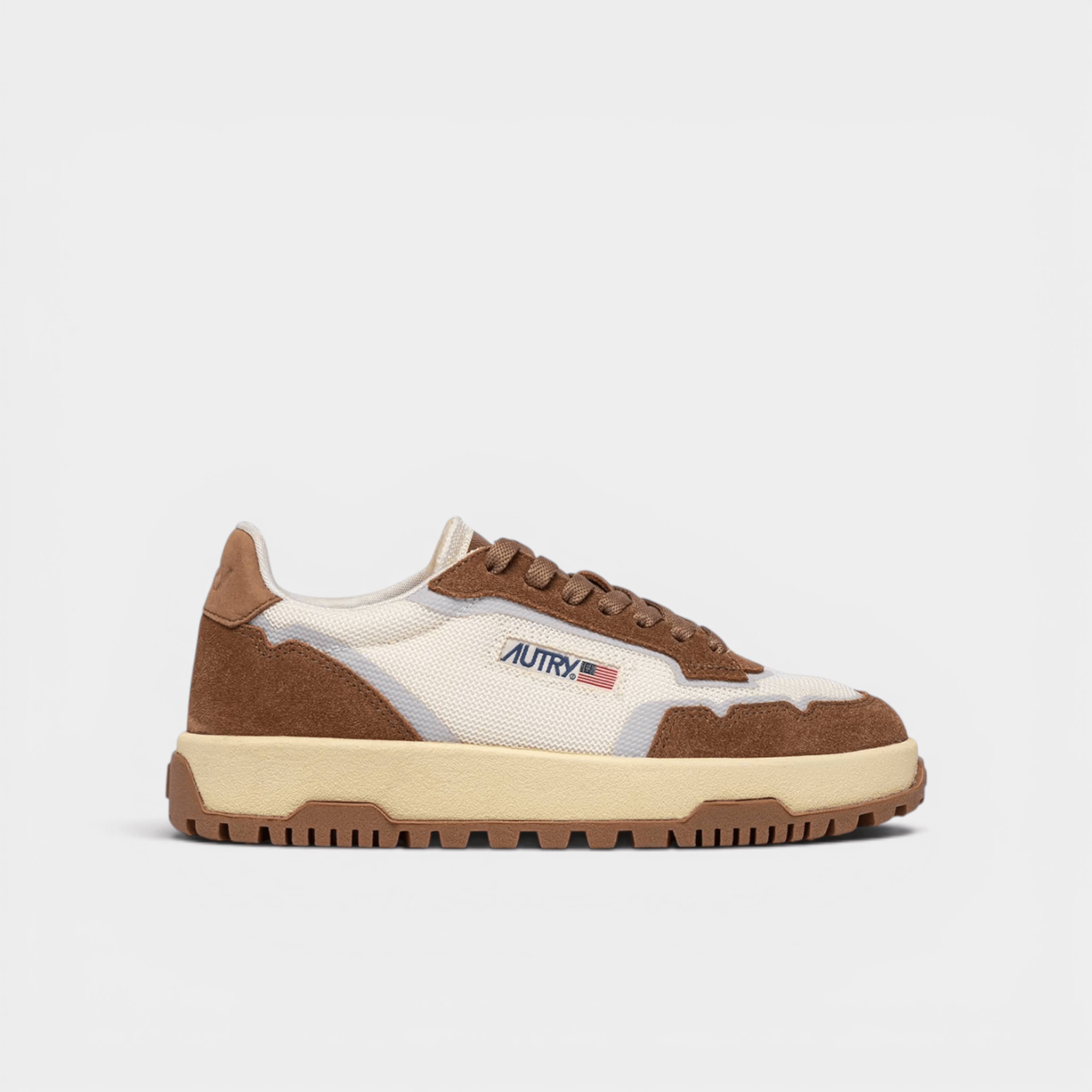 AUTRY - Autry Sneakers Wildpace in mesh e suede - Marrone e bianco/1 - Hubert Humangoods