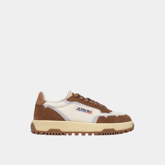 AUTRY Autry Sneakers Wildpace in mesh e suede - Tabacco/Bianco - Hubert Humangoods